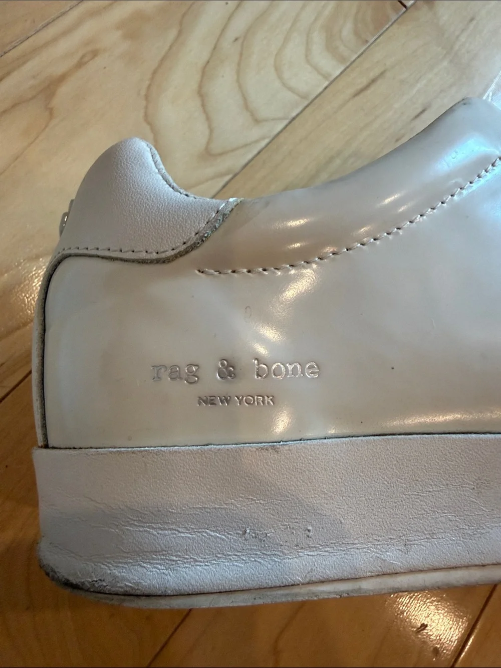 Rag & Bone RB1 Low Sneakers - Glossy White